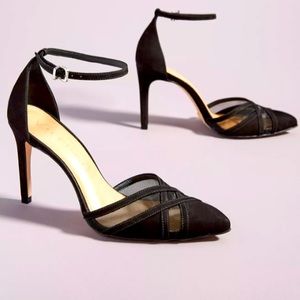Anthropologie x Vicenza Suede Mesh Heels